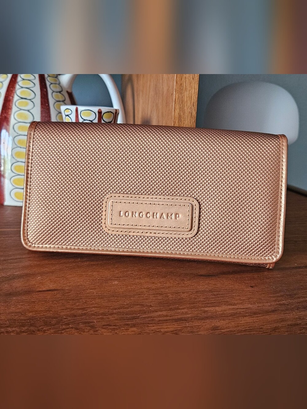 Longchamp Continental Long Metallic Wallet